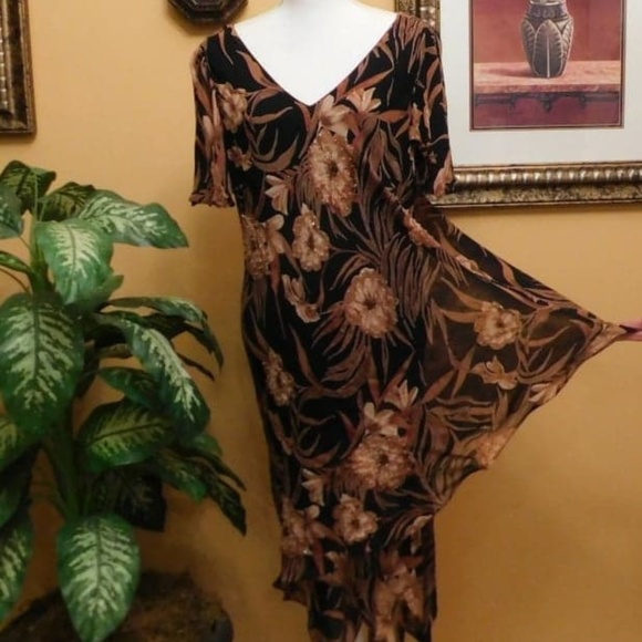 Eva Blue Dresses & Skirts - Eva Blue Womens Petite Floral Casual Dress